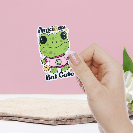 Anxious But Cute Matte Sticker