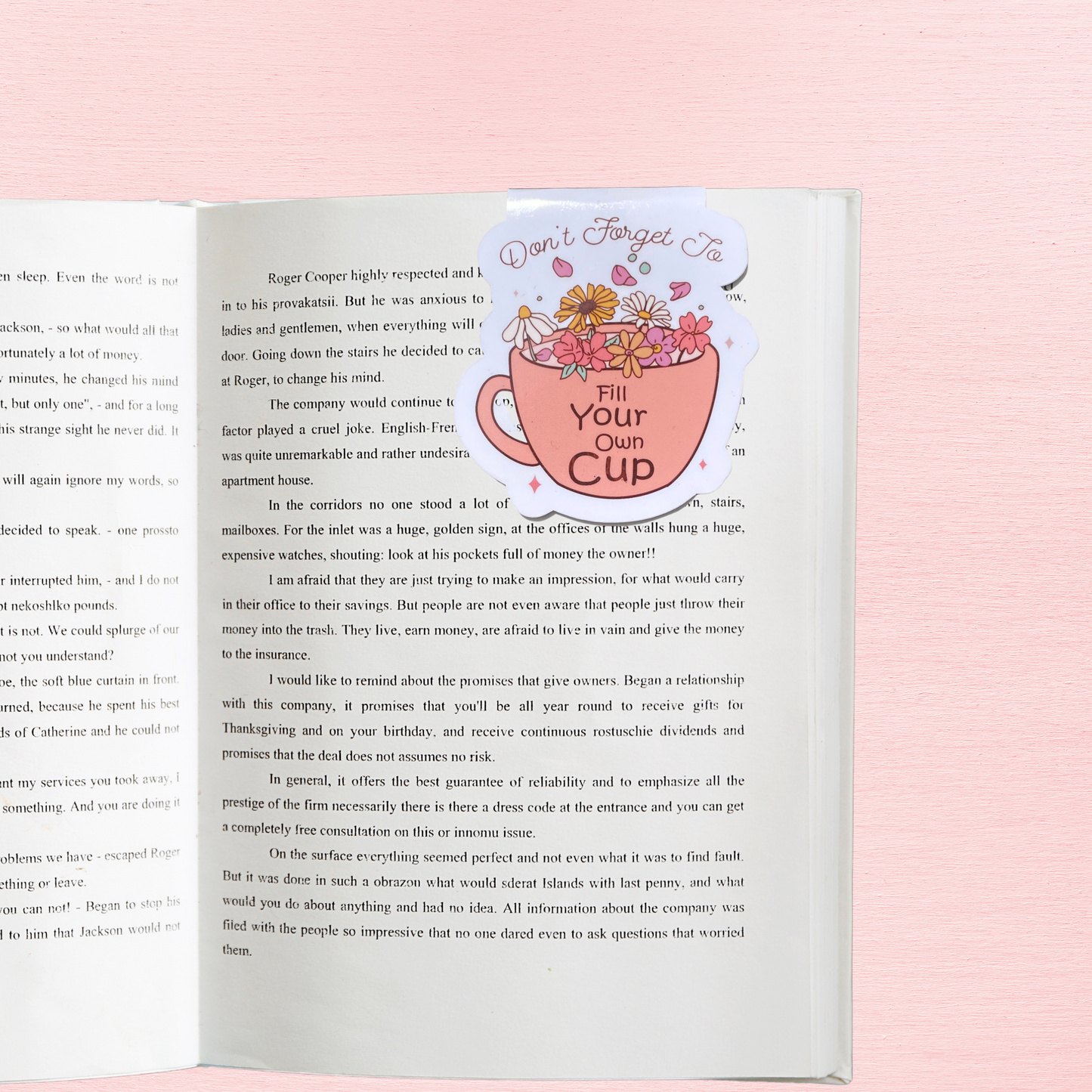 Don't Forget to Fill Your Own Cup Magnetic Bookmark