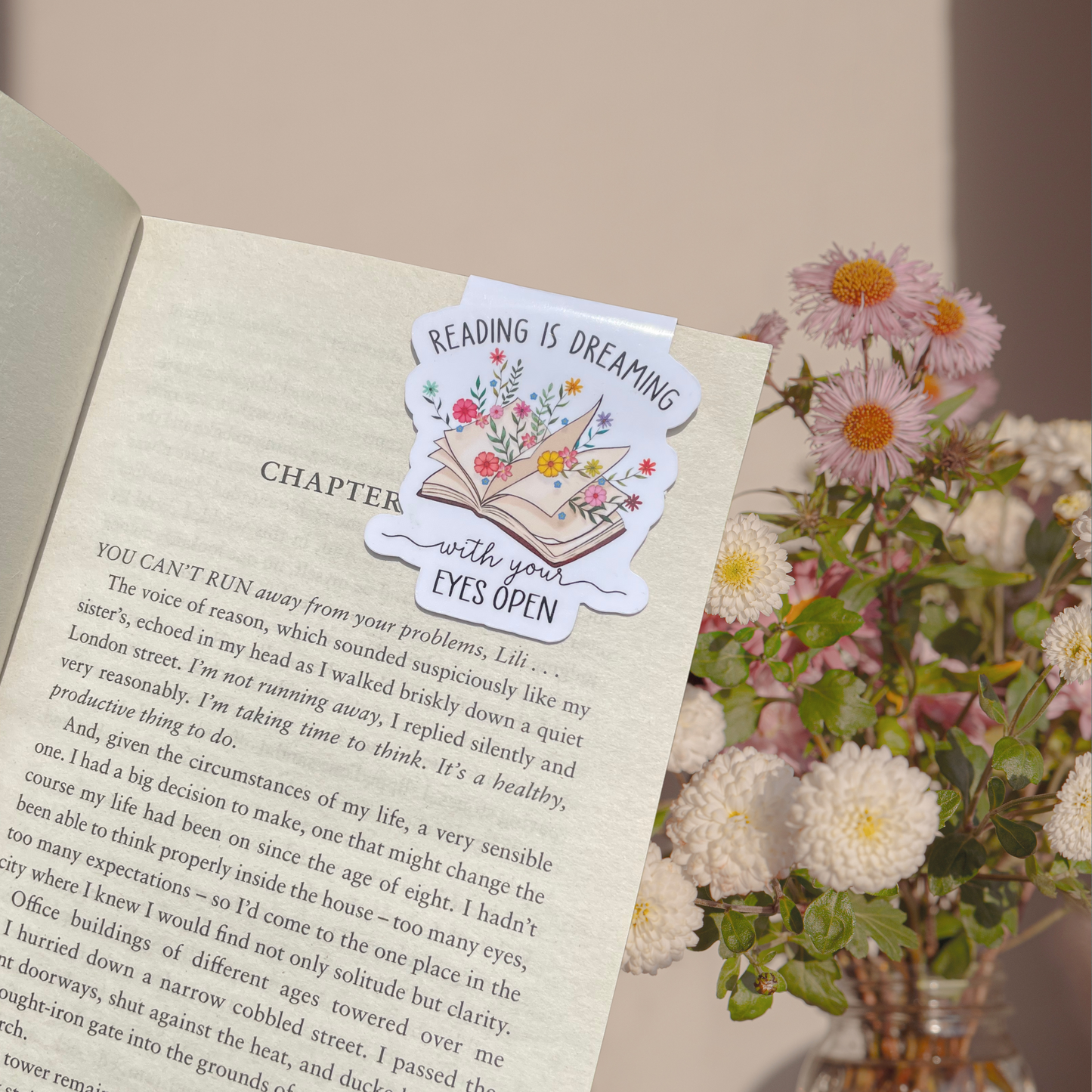 Reading Is Dreaming With Your Eyes Open Magnetic Bookmark