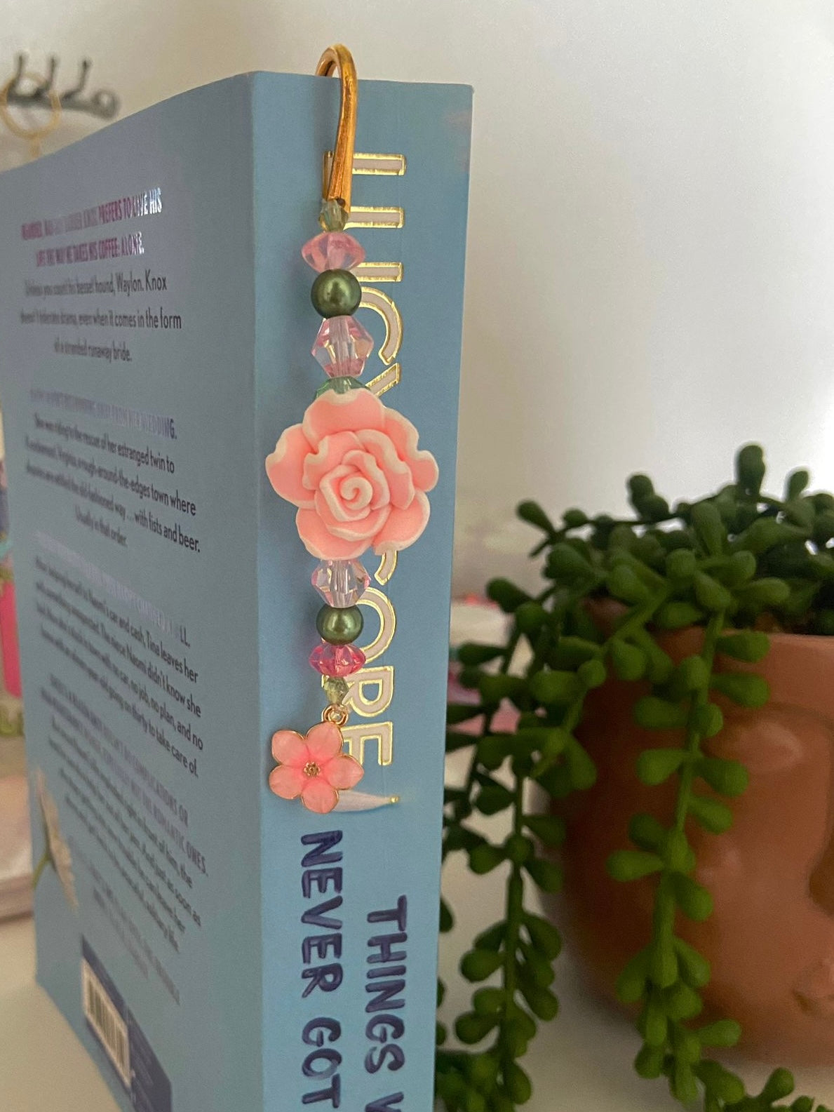 “Flora” Beaded Bookmark