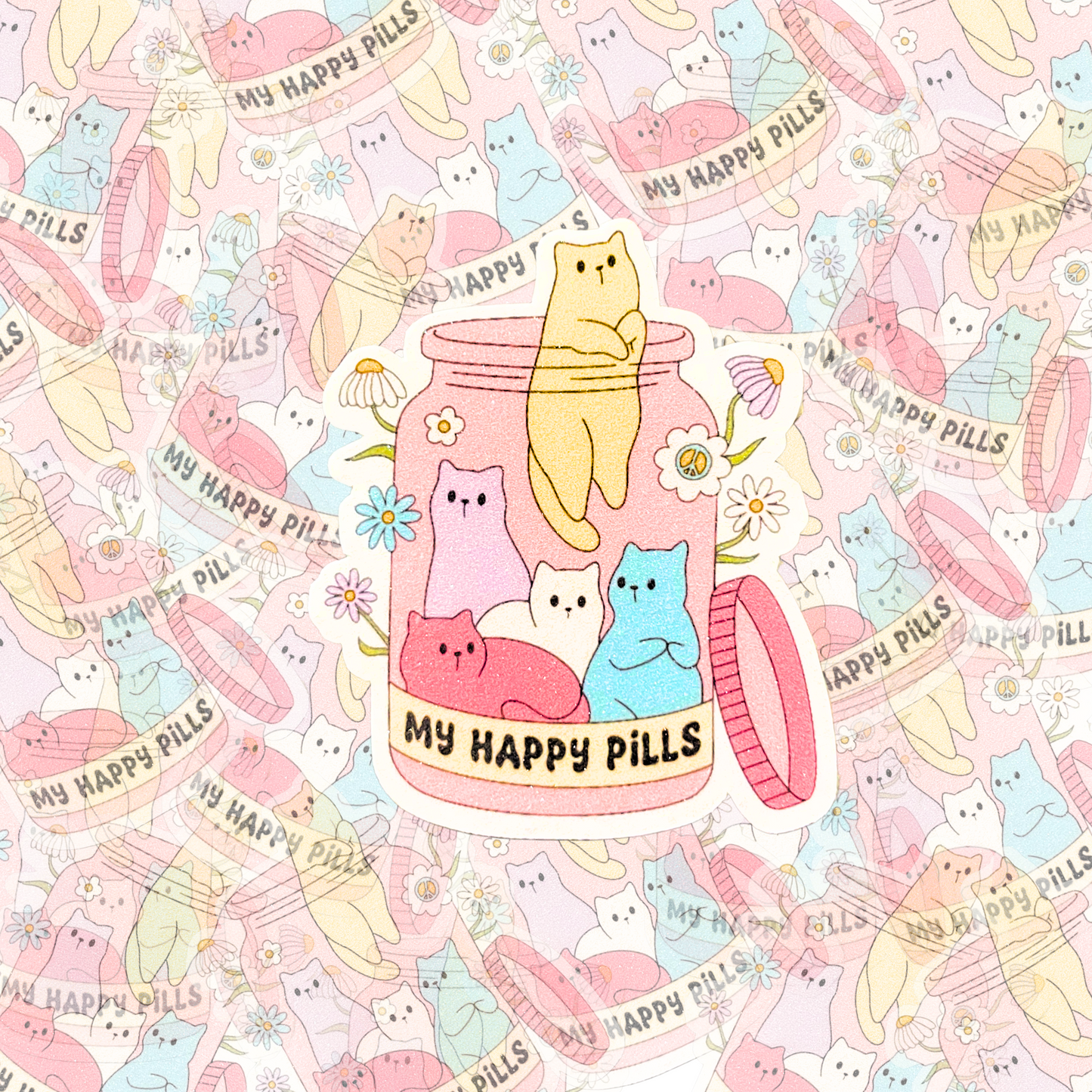 My Happy Pills Glitter Sticker