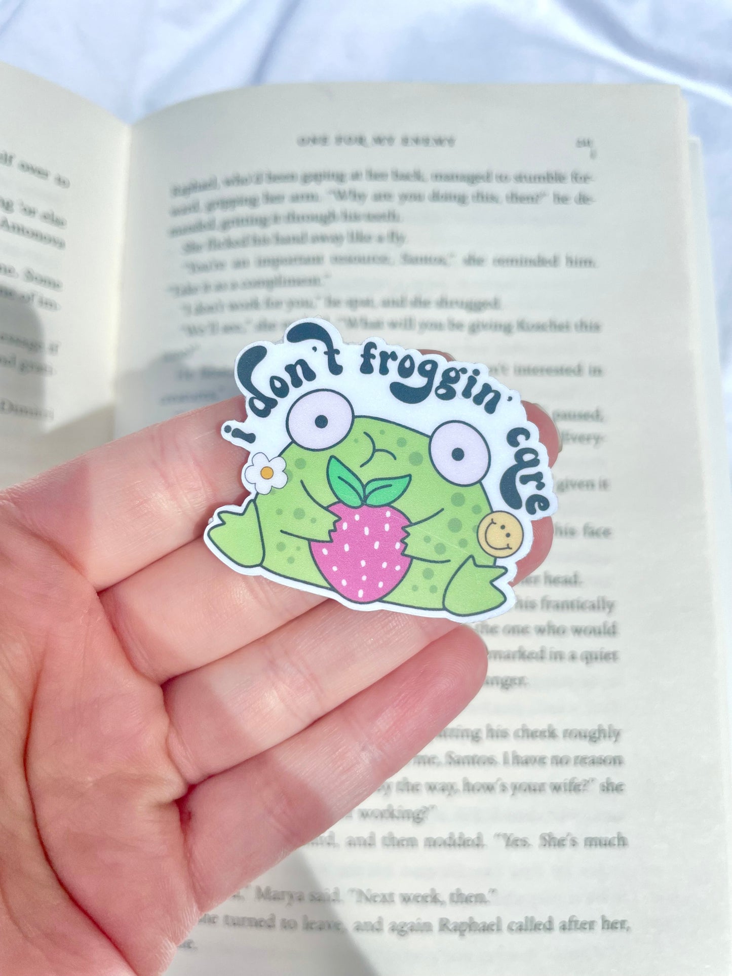 I Don't Froggin Care Sticker