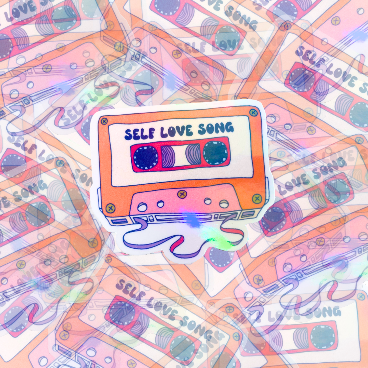 Self Love Song Holographic Sticker