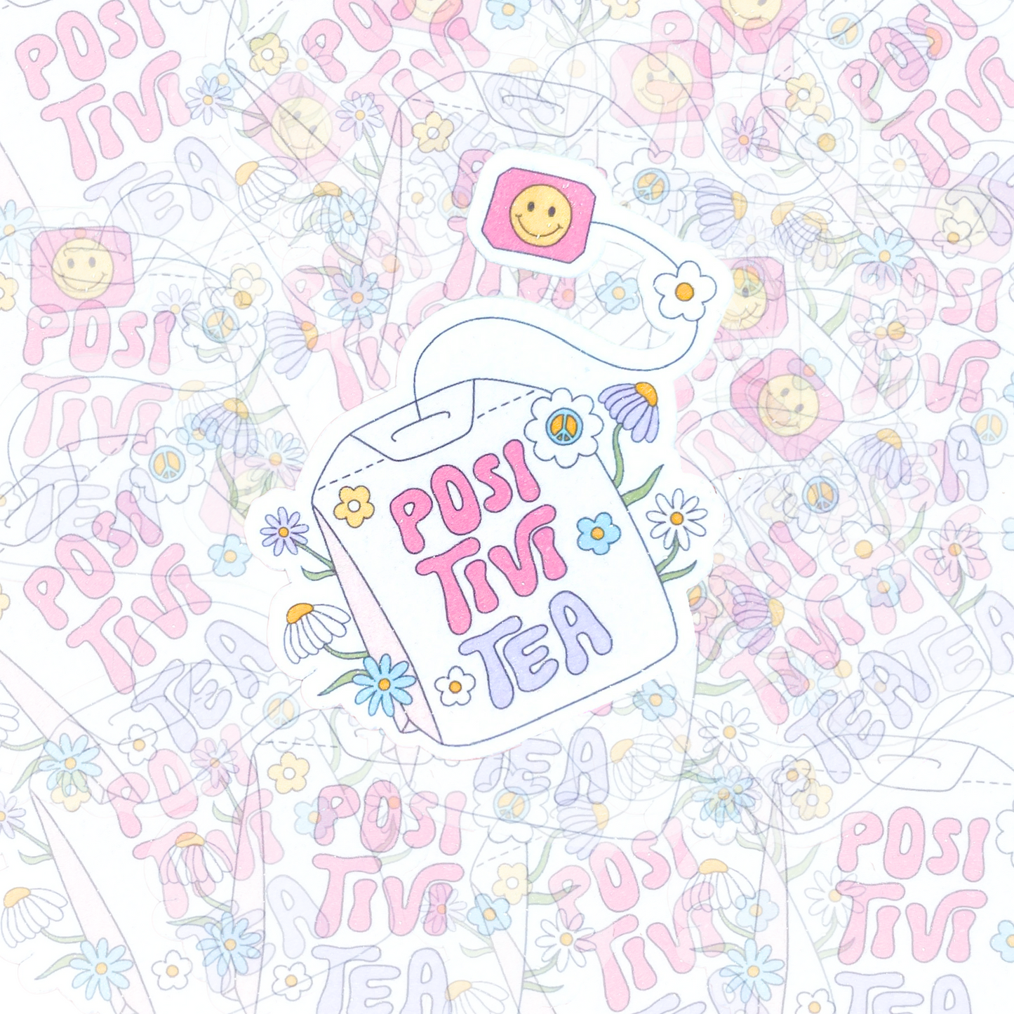 PositiviTEA Glitter Sticker