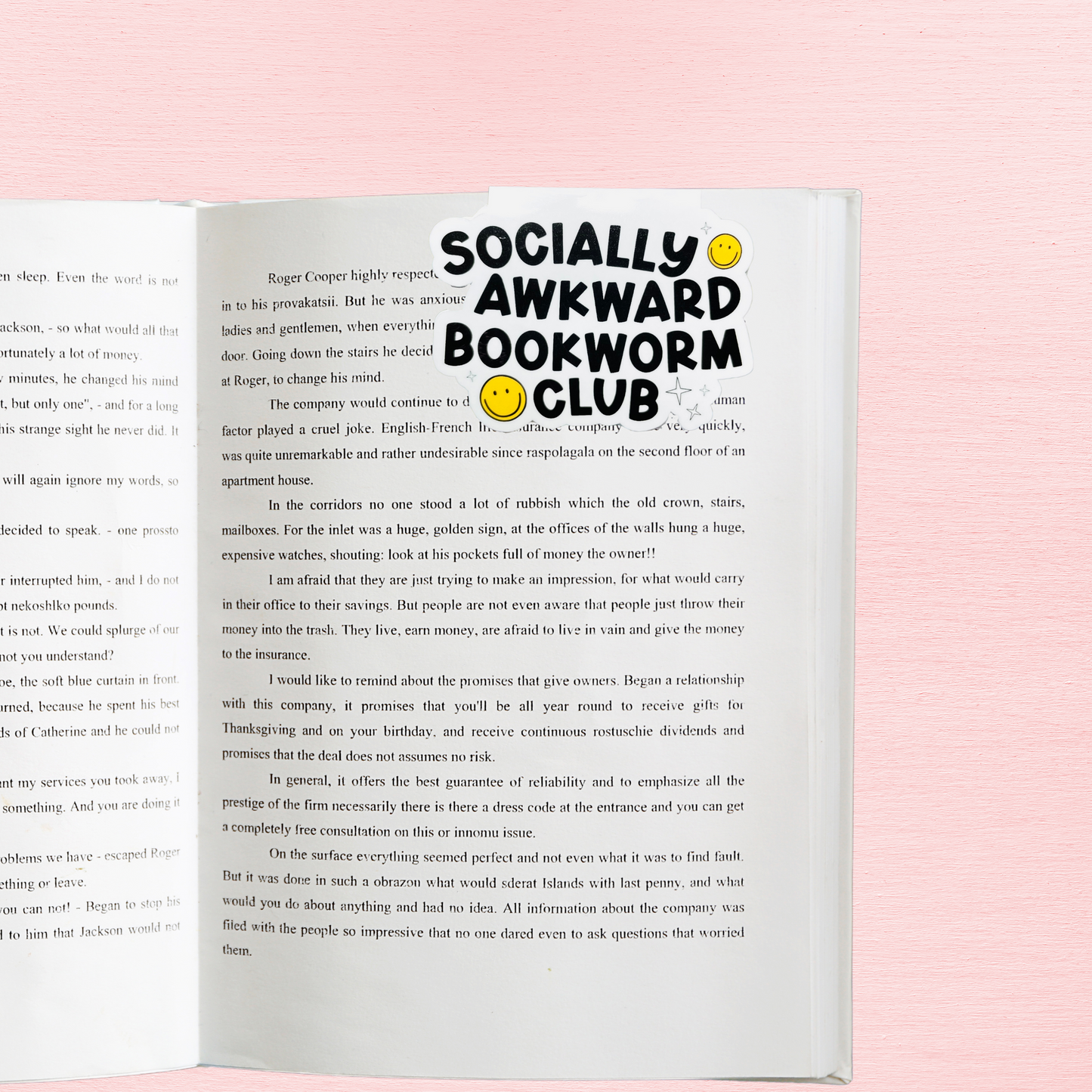 Socially Awkward Bookworm Club Magnetic Bookmark