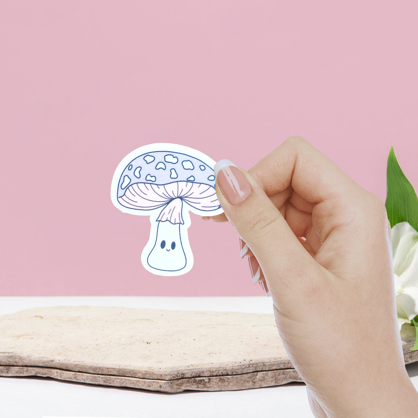 Cute Purple Mushroom Sticker