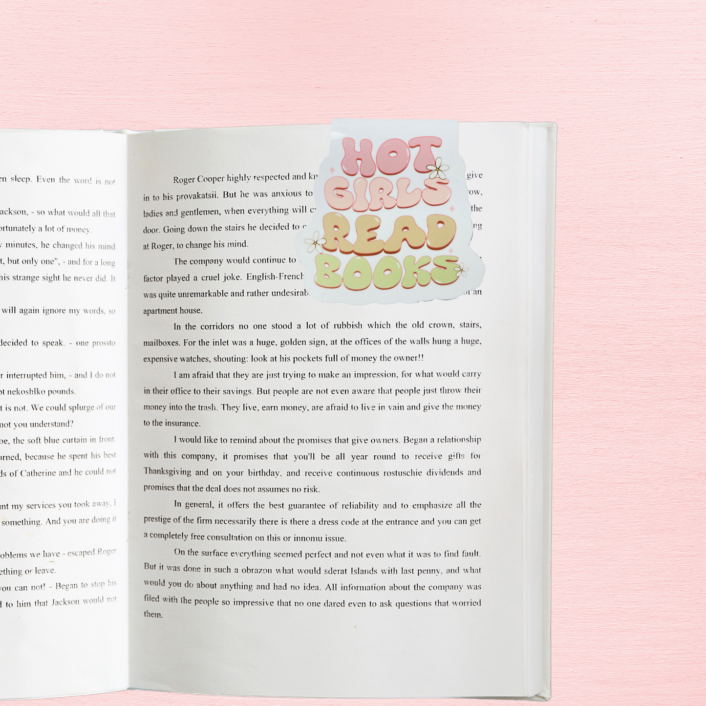 Hot Girls Read Books Magnetic Bookmark