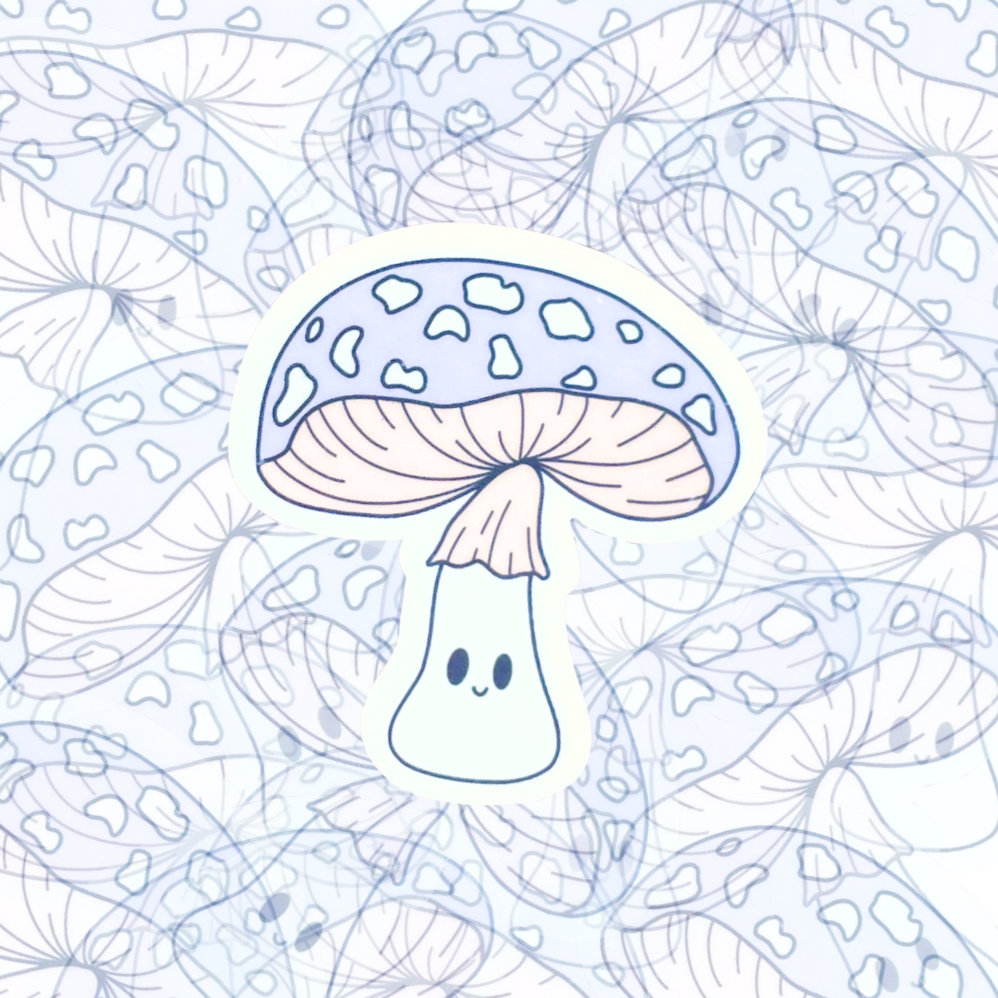 Cute Purple Mushroom Sticker