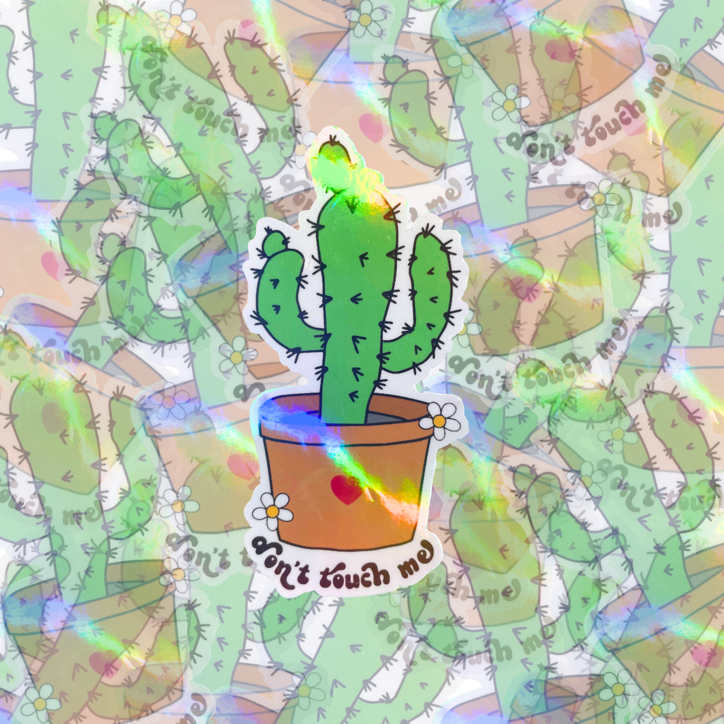 Don’t Touch Me Cactus Sticker