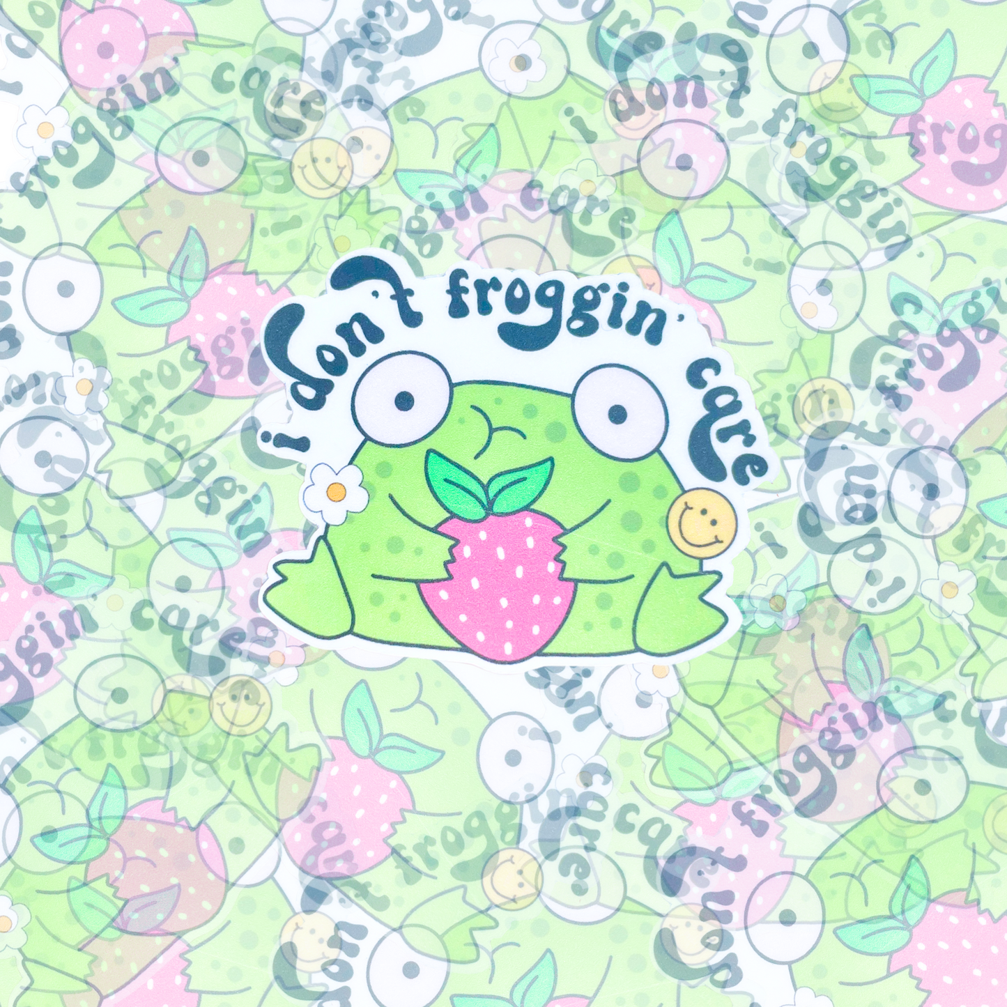 I Don't Froggin Care Sticker